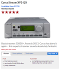 CYRUS Stream XP2 Qx - Best streamer £2000+ Awards 2013